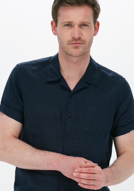 Blauwe DSTREZZED Casual overhemd RESORT SHIRT S/S LINEN - large