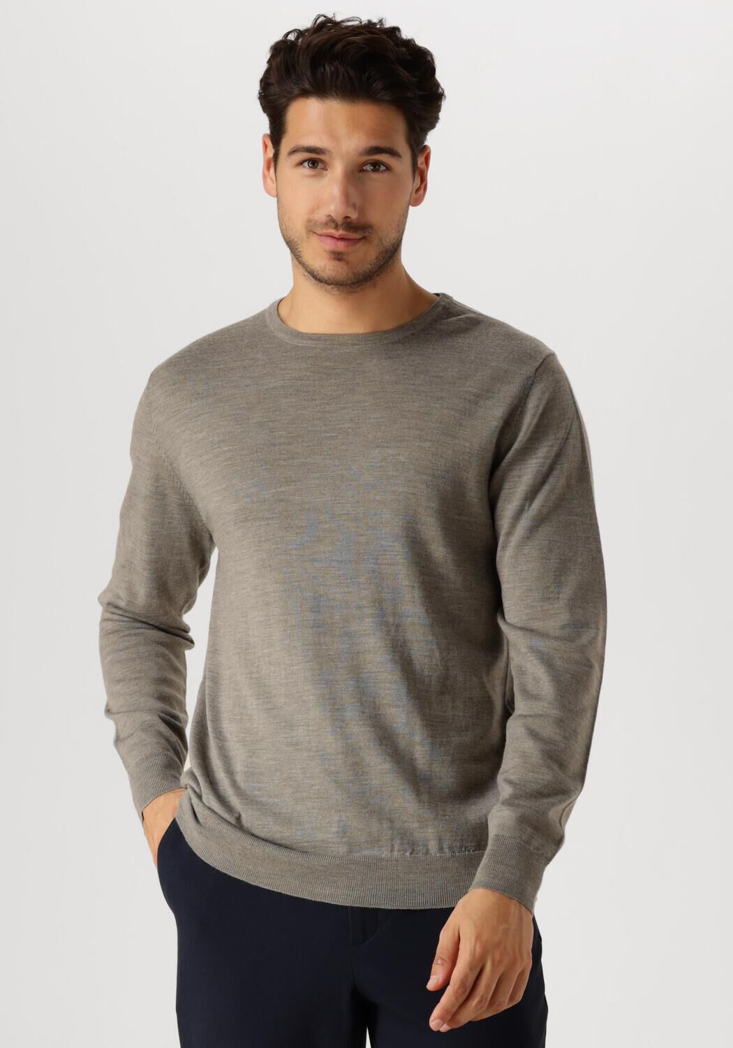 PROFUOMO Heren Truien & Vesten Pullover Crewneck Groen