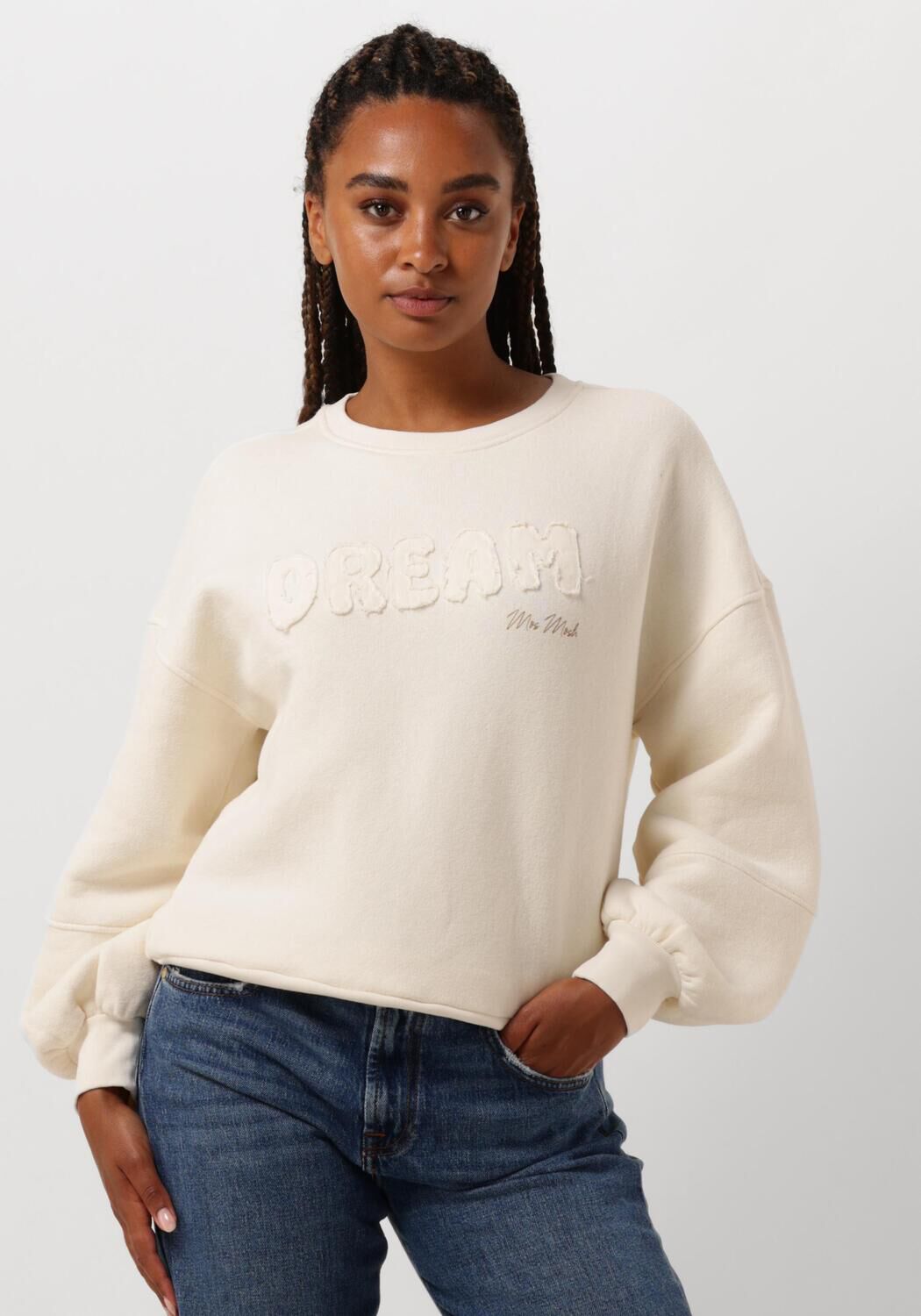MOS MOSH Dames Truien & Vesten Marit O-ls Sweatershirt Ecru