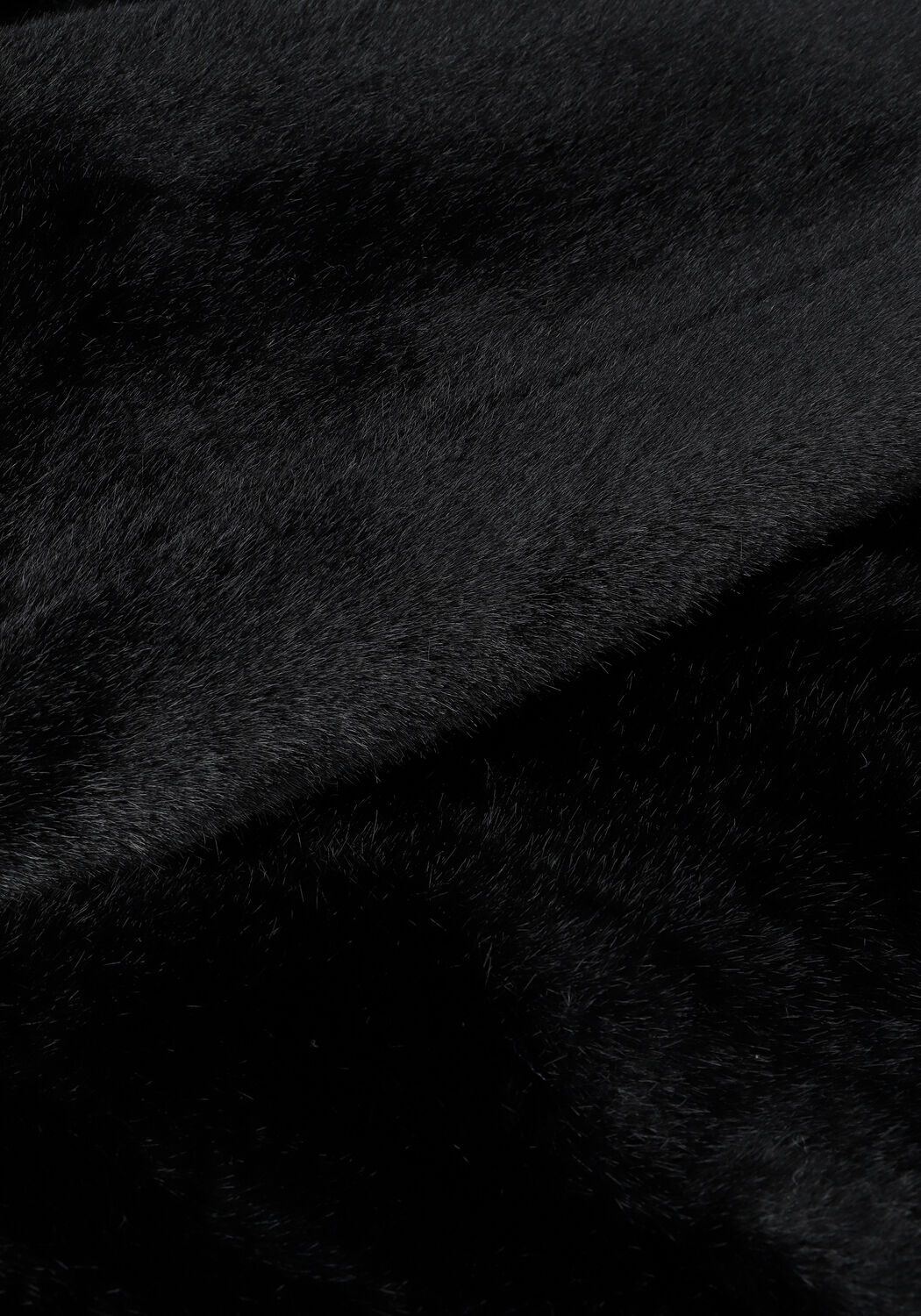 Zwarte STAND STUDIO Faux fur jas CAMILLE COCOON COAT SOFT - large