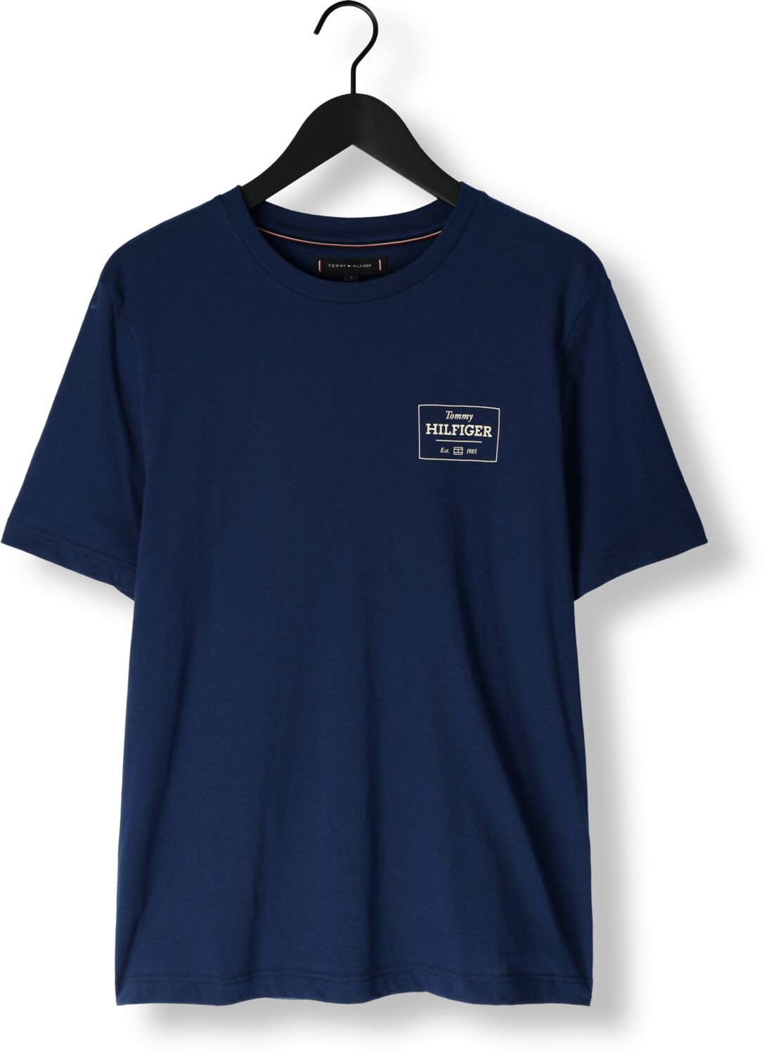 TOMMY HILFIGER Heren Polo's & T-shirts Monotype Printed Label Tee Blauw