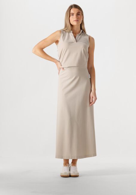 Beige PENN & INK Midirok SKIRT - large
