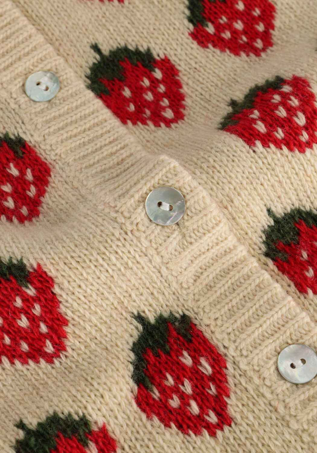 Beige KONGES SLOJD Vest BELOU KNIT COLLAR CARDIGAN - large