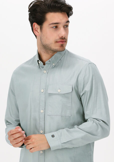 Mint CAST IRON Casual overhemd LONG SLEEVE SHIRT RELAXED FIT SOFT CHAMBRAY - large