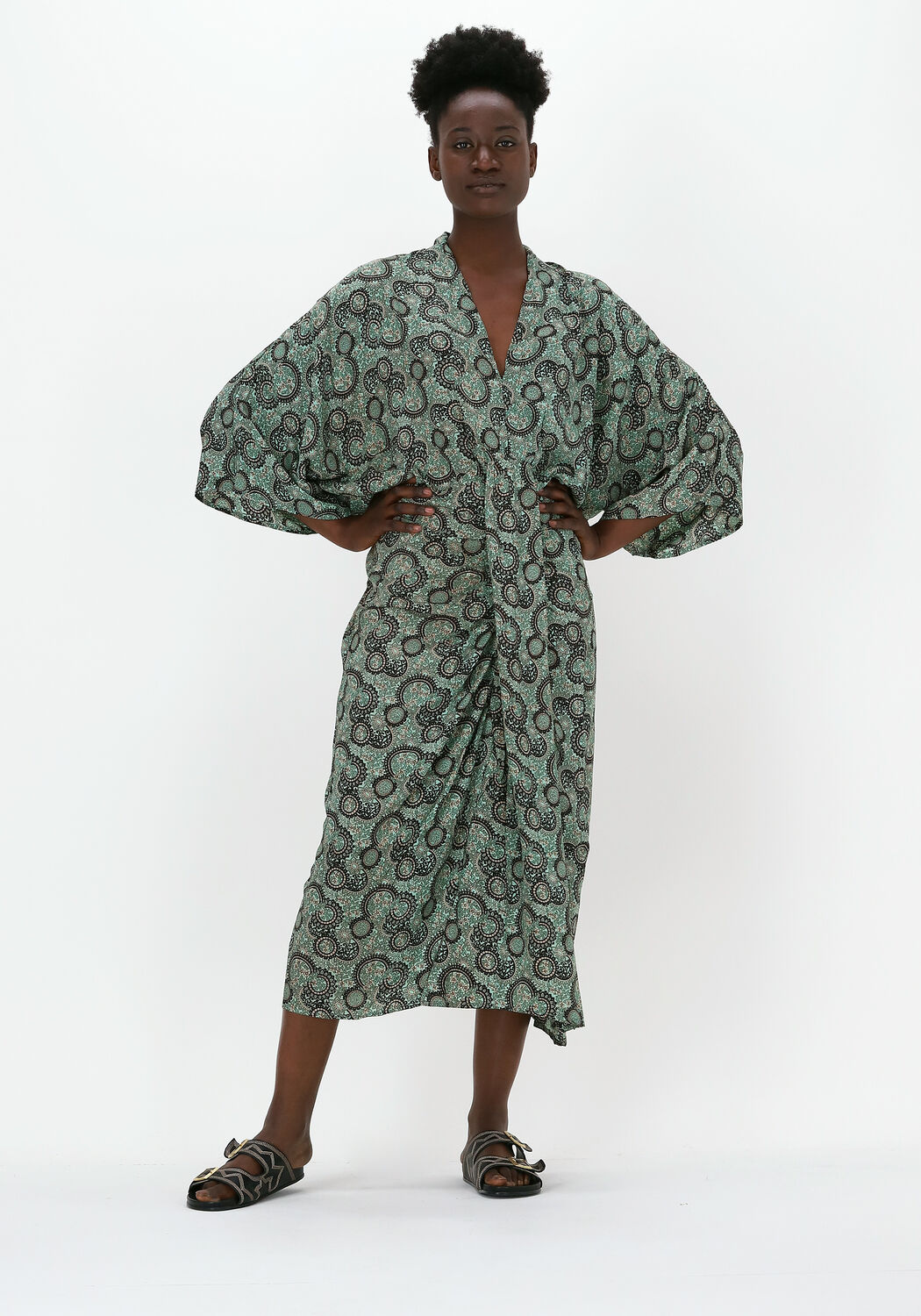 groene sissel edelbo midi jurk juno dress