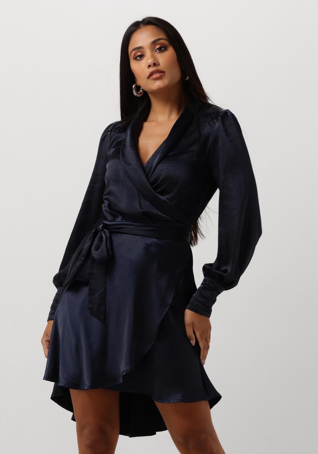NOTRE-V Dames Jurken Nv-doris Satin Dress Donkerblauw