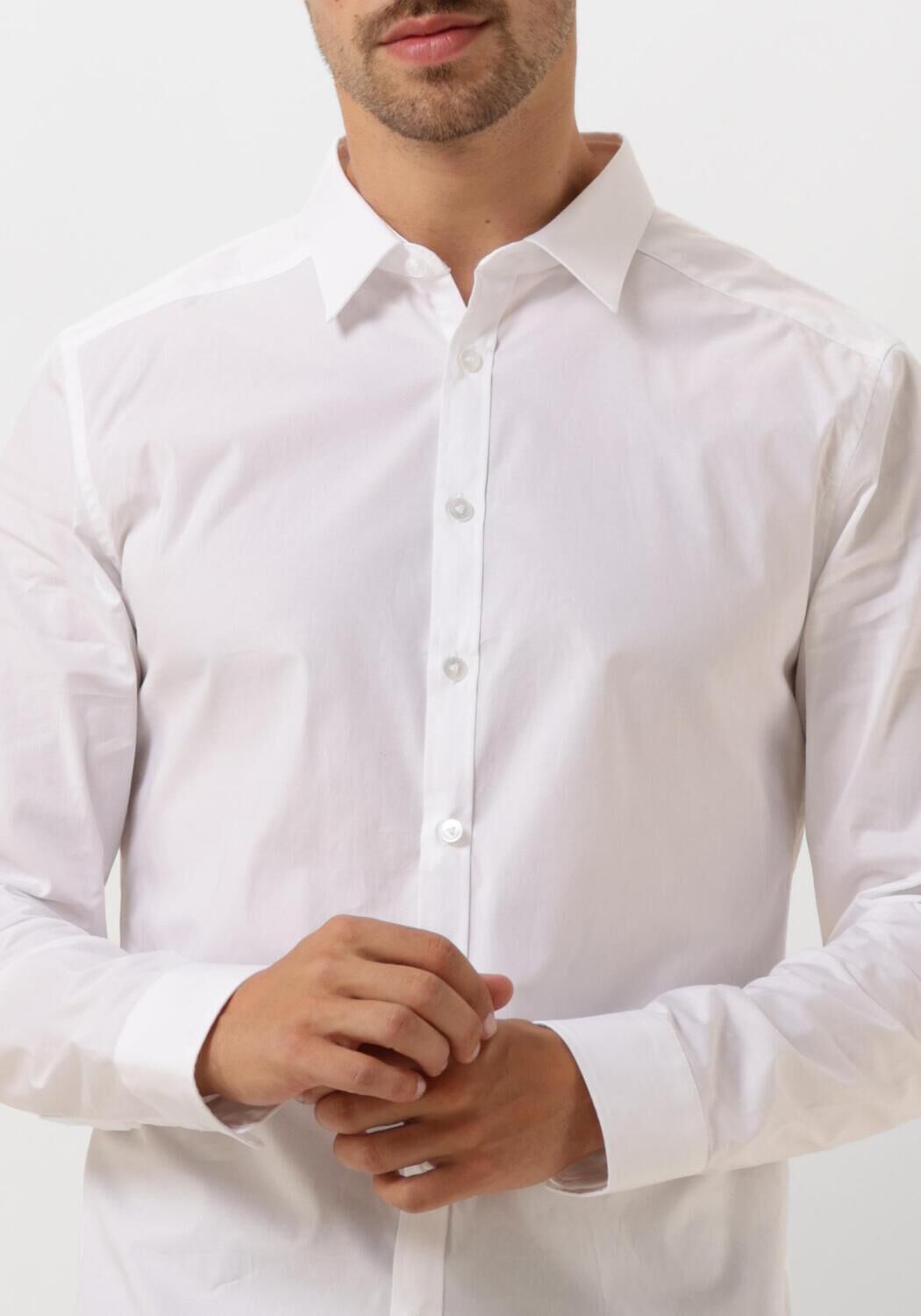PURE PATH Heren Overhemden Essential Casual Shirt Wit