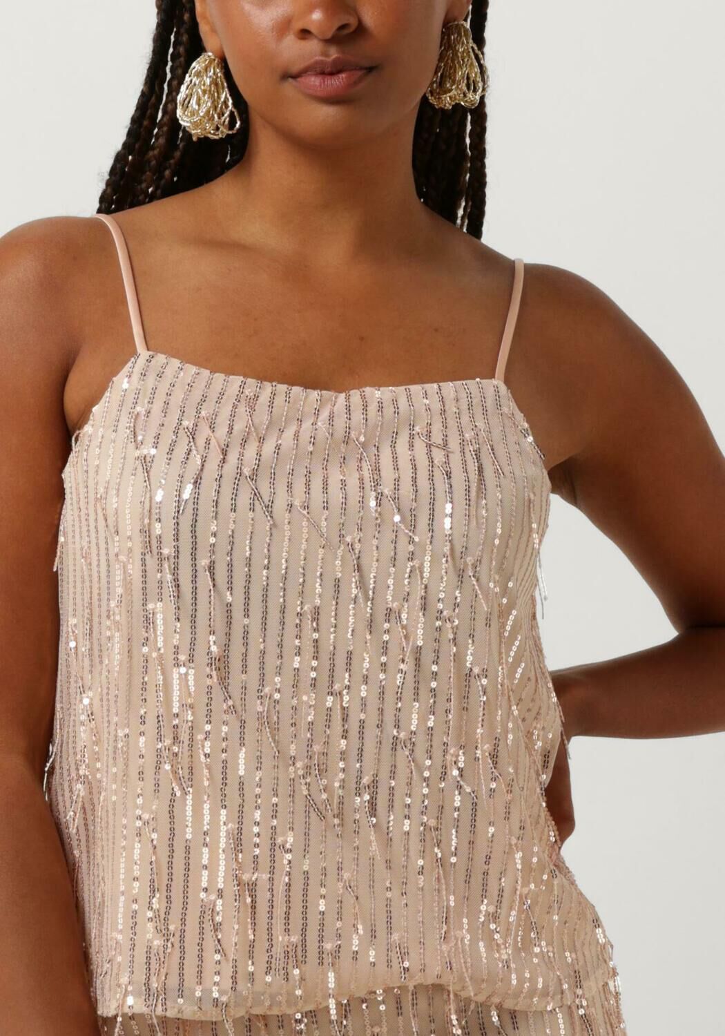 NEO NOIR Dames Tops & T-shirts Reganna Sequins Top Lichtroze