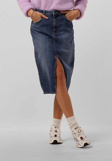 Blauwe OBJECT Midirok OBJHARLOW MIDI DENIM SKIRT - large