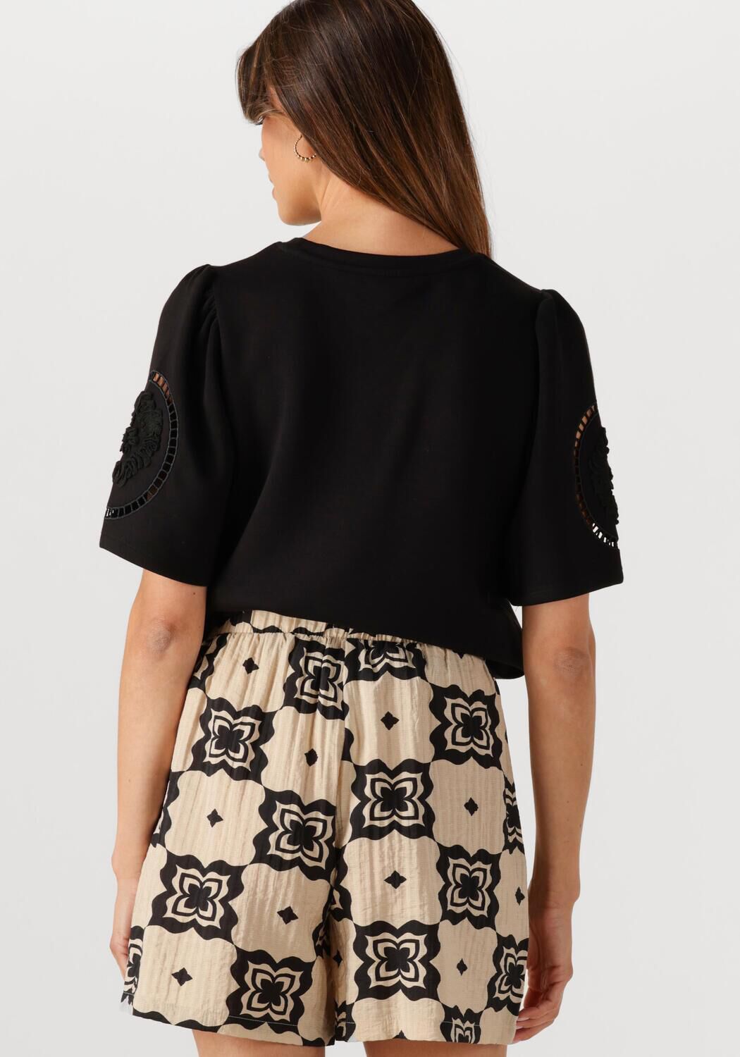 OBJECT Dames Tops & T-shirts Objdorina S s Re Top E Ss Fair 25 Zwart