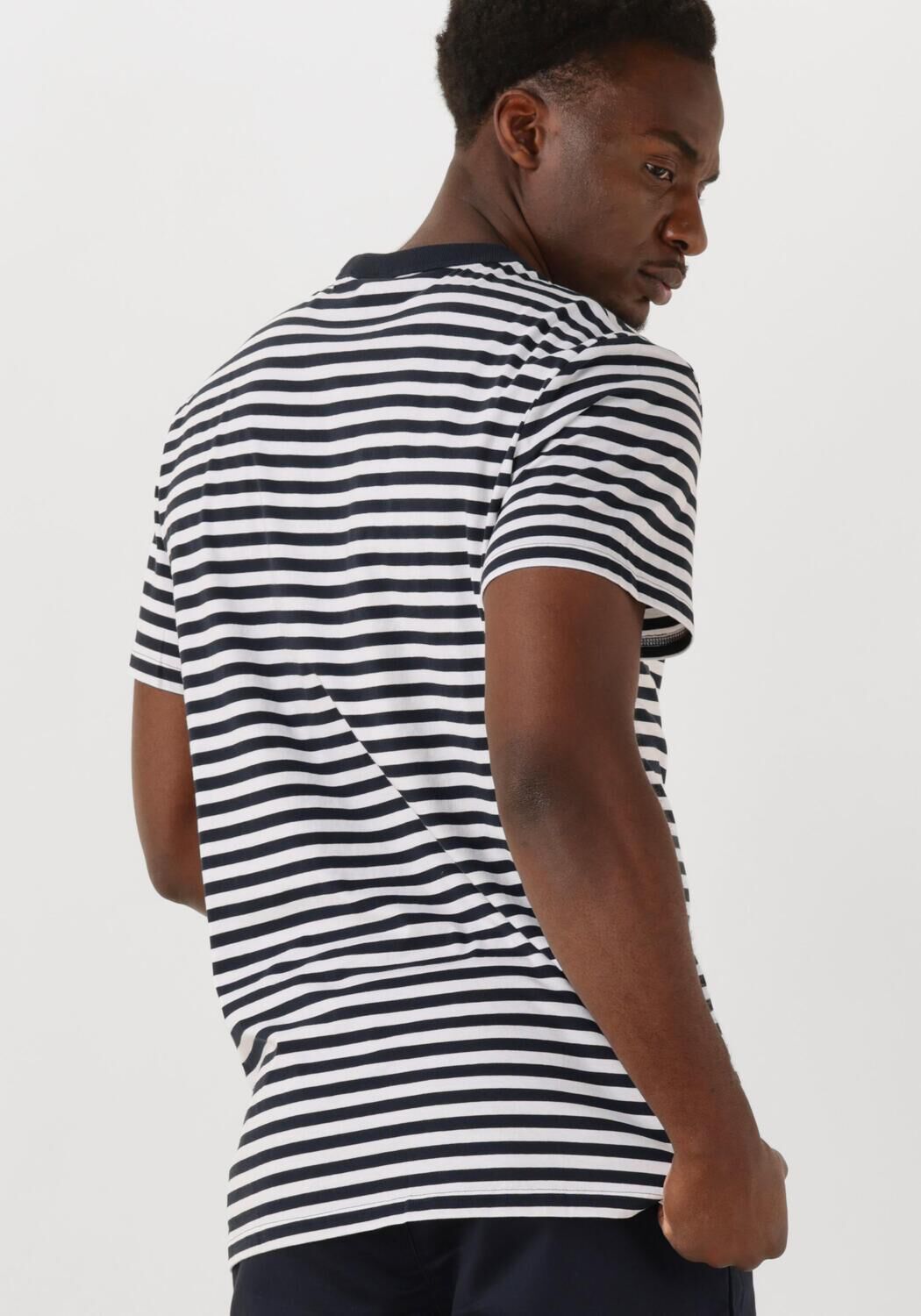 G-STAR RAW Heren Polo's & T-shirts Nifous Stripe R T Donkerblauw