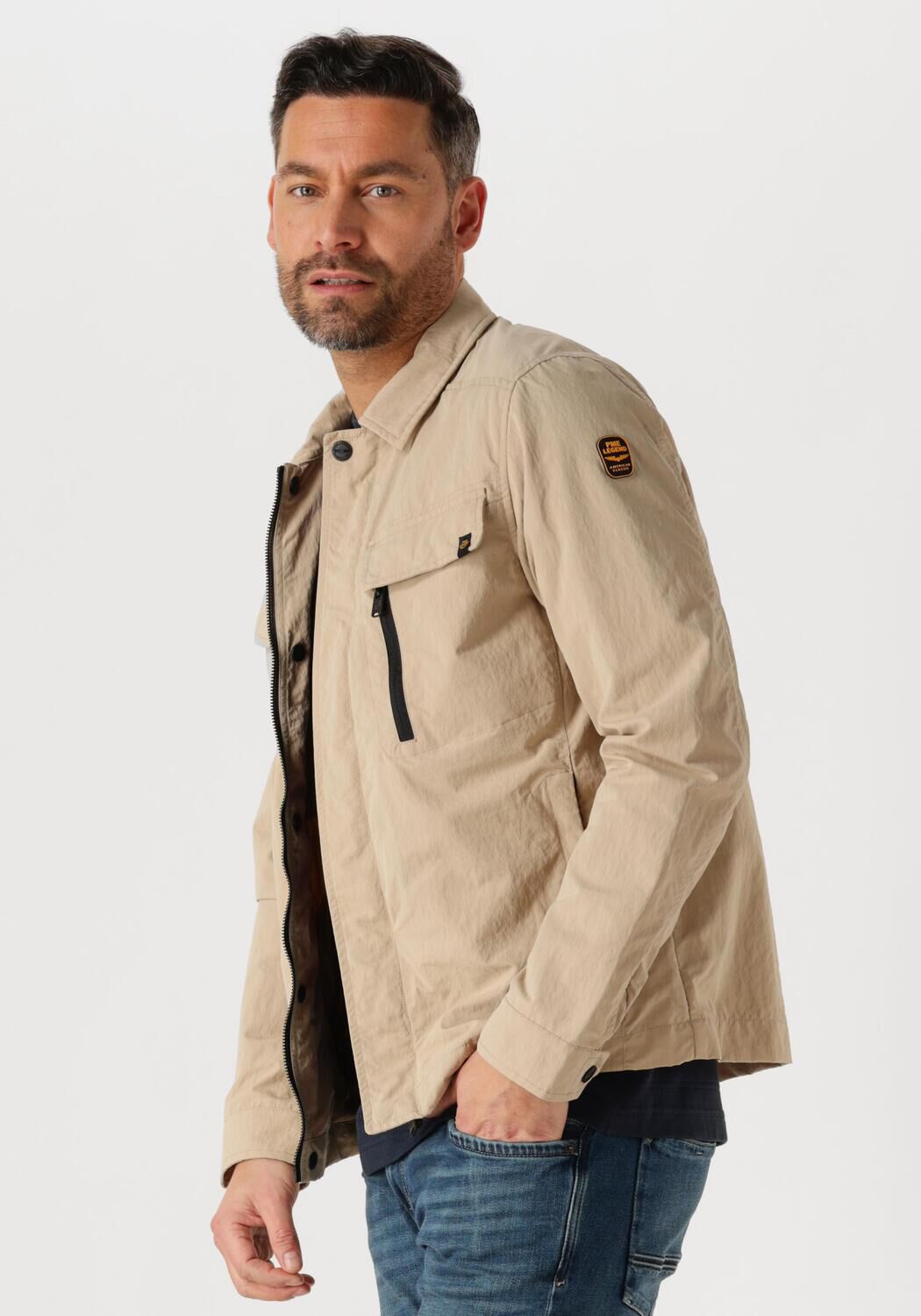 PME LEGEND Heren Jassen Short Jacket Aerovann High Dense Crunch Zand