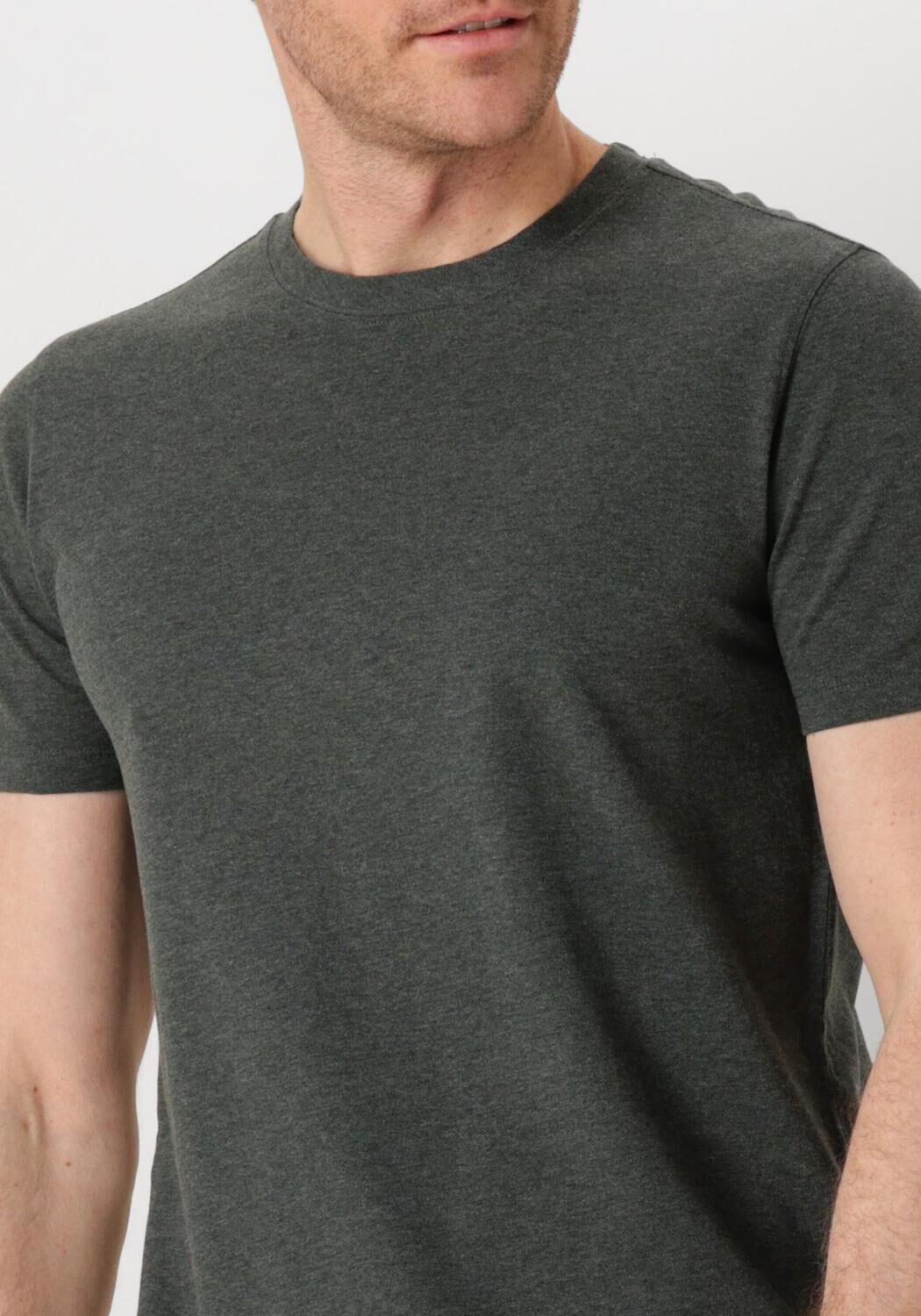 PROFUOMO Heren Polo's & T-shirts T-shirt Crew Neck Ss Donkergroen