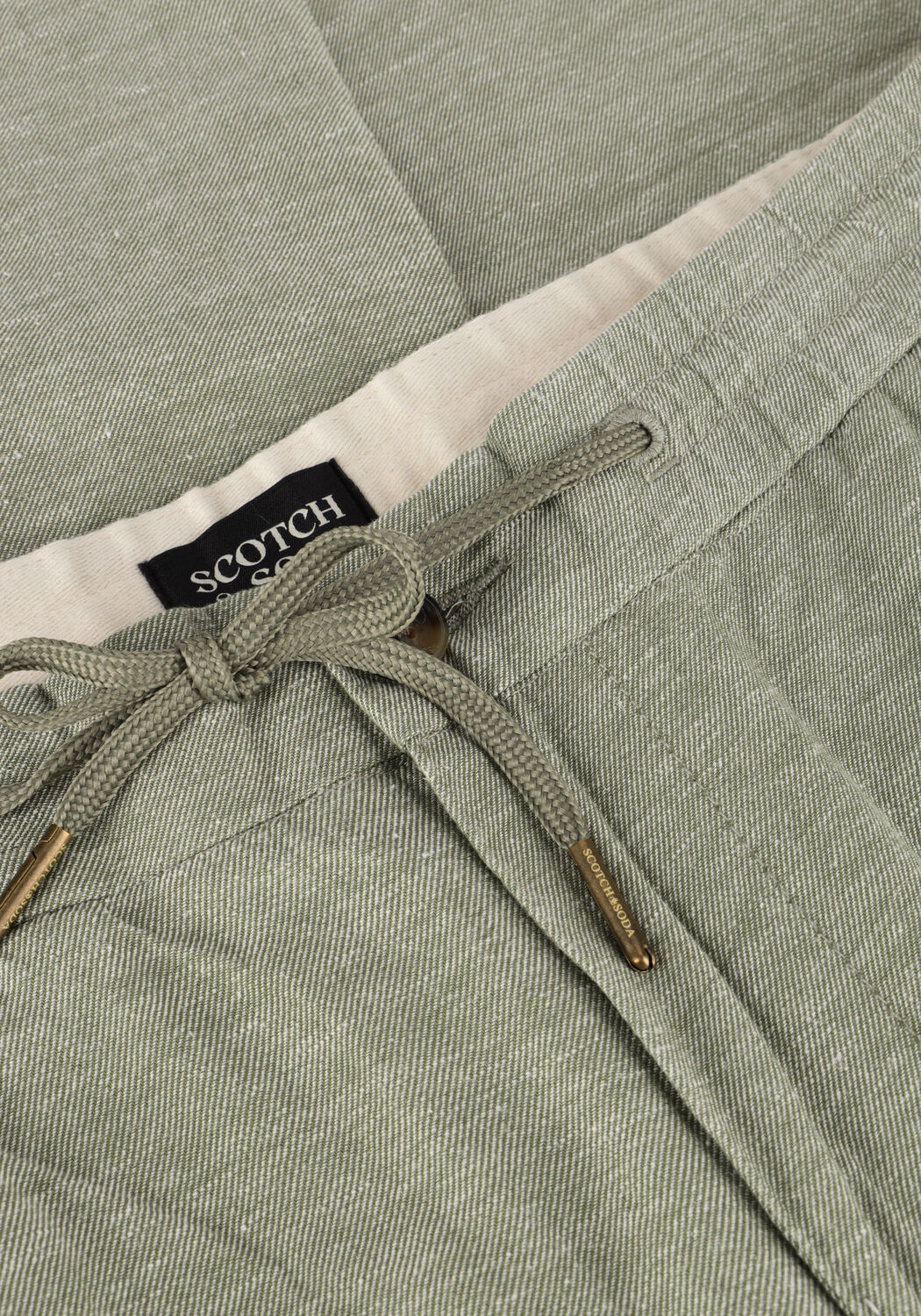 Groene SCOTCH & SODA Chino WARREN COTTON LINEN TWILL JOGGER - large