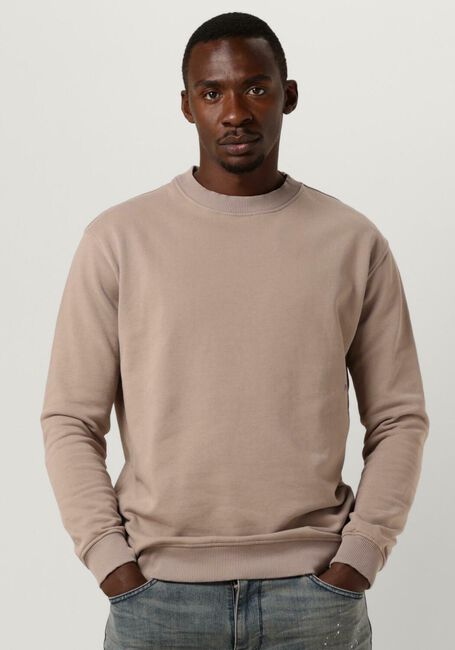 Taupe PUREWHITE Trui CREWNECK WITH BIG BACK PRINT - large