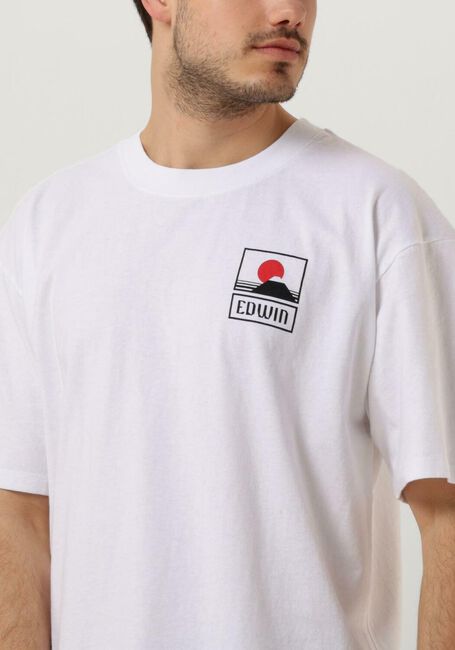 Witte EDWIN T-shirt SUNSET ON MT FUJI TS SINGLE JERSEY - large