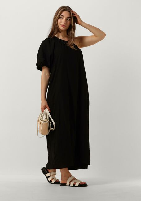Zwarte CO'COUTURE Midi jurk HERA ASYM PUFF DRESS - large