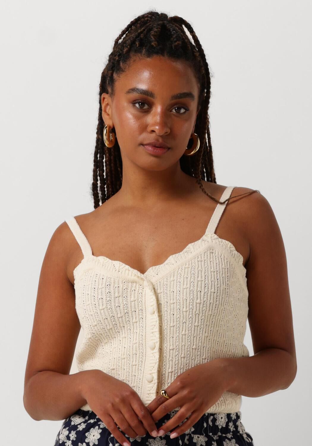 YDENCE Dames Tops & T-shirts Knitted Top Kathleen Ecru