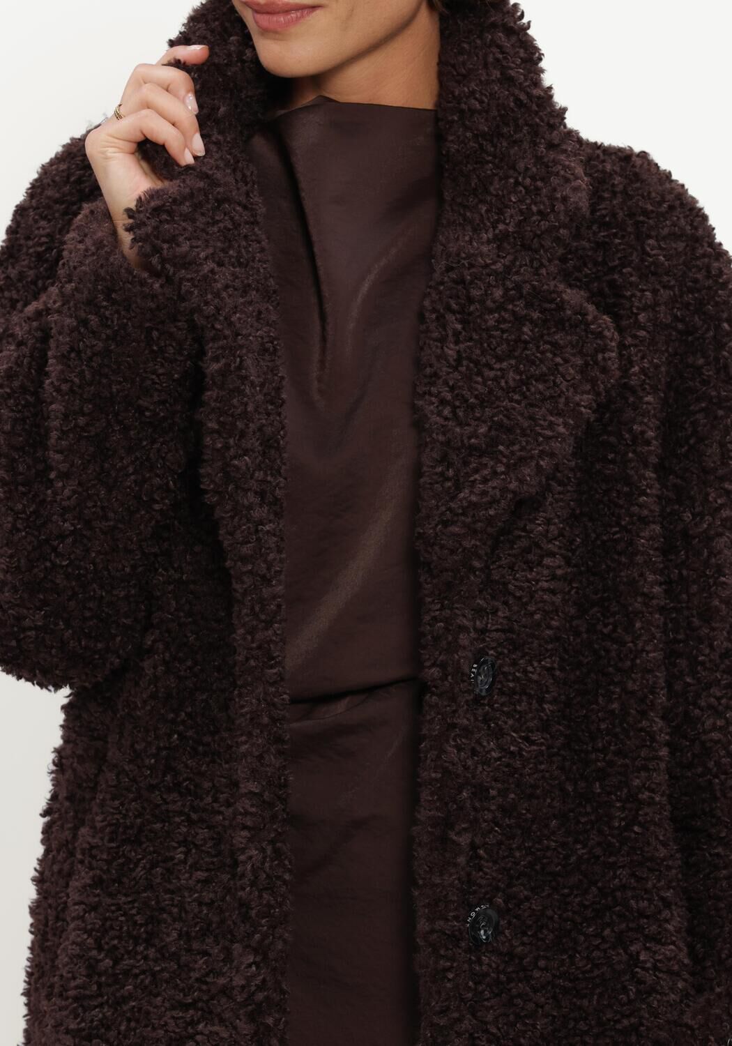 Bruine BEAUMONT Teddy jas SASHA LONG COAT - large