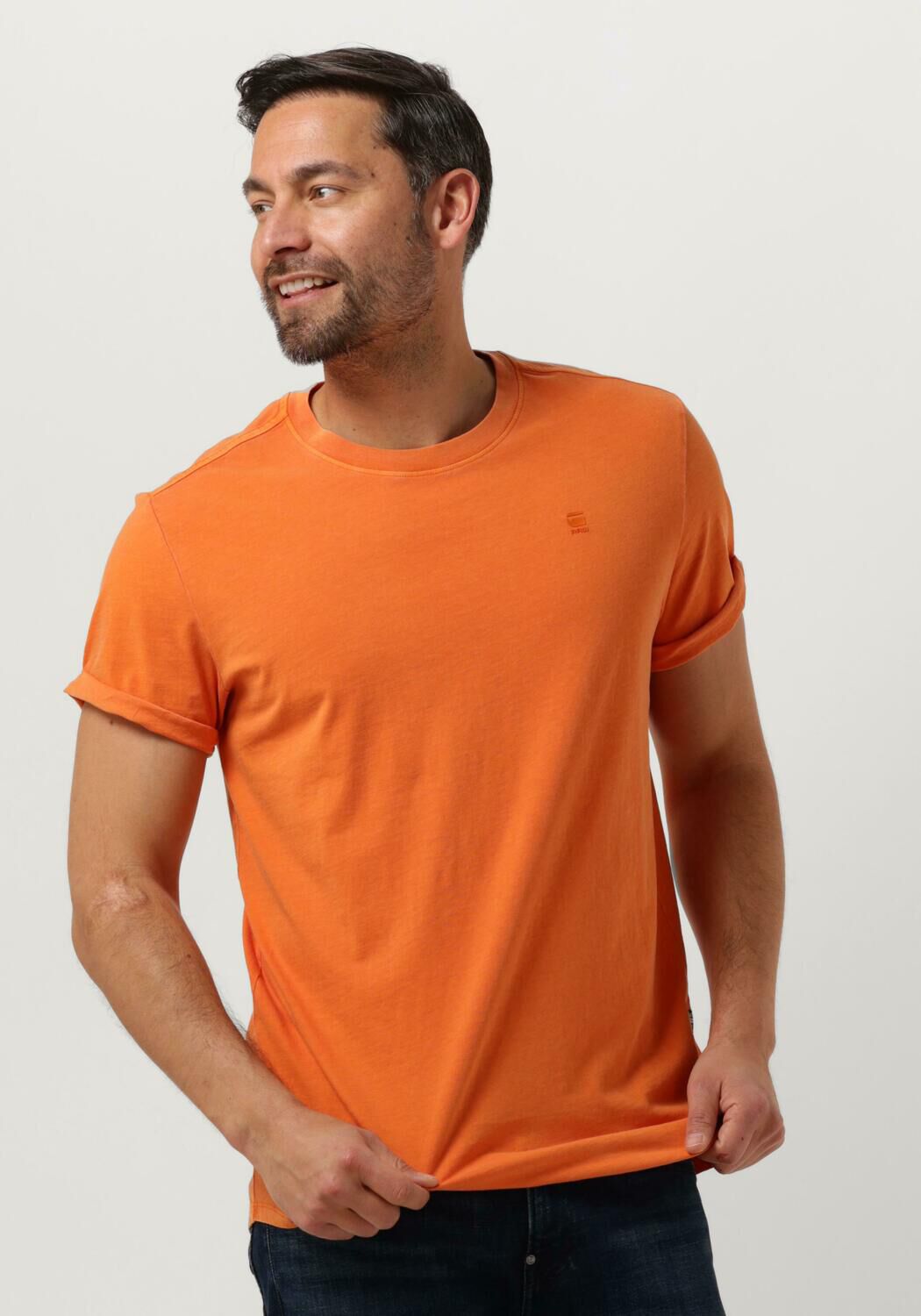 G-Star Casual Heren T-shirt met Moderne Stijl Orange Heren