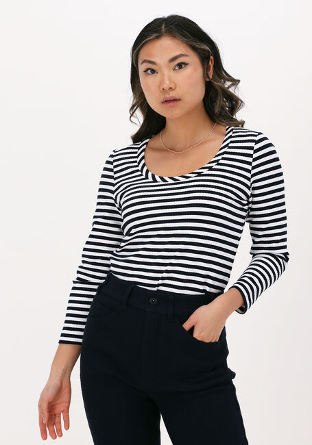 Blauwe VANILIA Top STRIPE ROUND - large