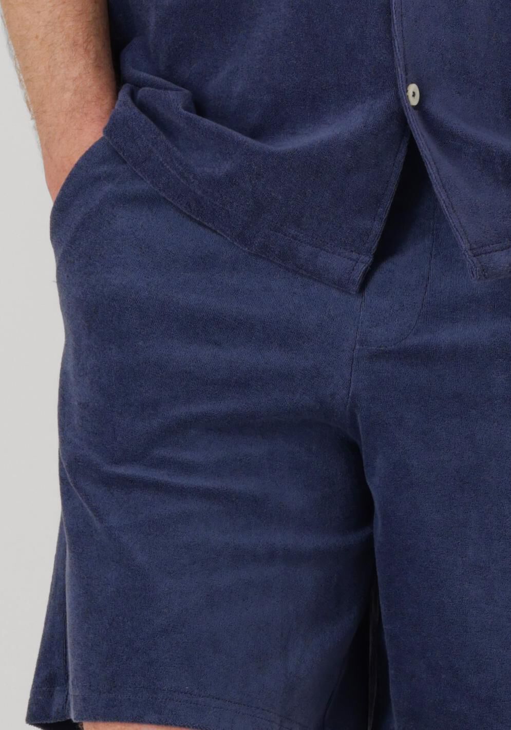SELECTED HOMME Heren Broeken Slhloose-talon Towel Jersey Shorts Donkerblauw