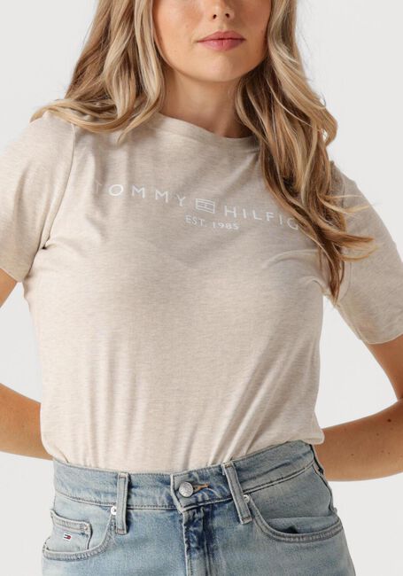 Beige TOMMY HILFIGER T-shirt REG CORP LOGO C-NK - large