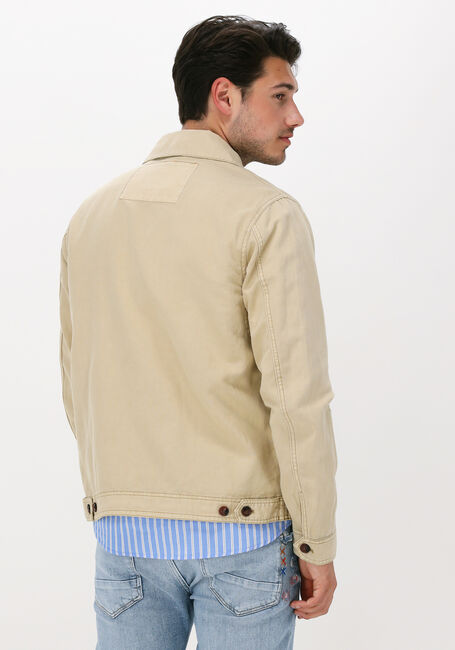 Camel SCOTCH & SODA Jack SHORT GARMENT-DYED COTTON-LINEN JACKET - large