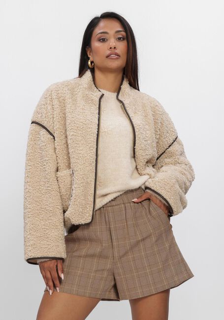 Beige NUKUS Teddy jas HEINEKE JACKET - large