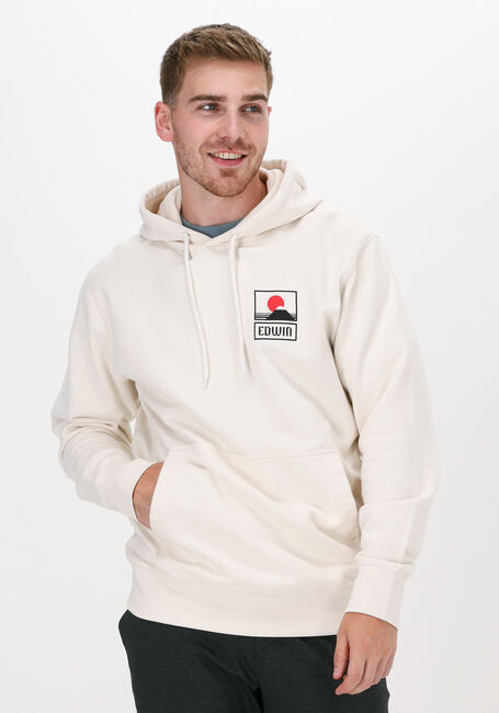 Witte EDWIN Sweater SUNSET ON MT FUIJ HOODIE SWEAT - large