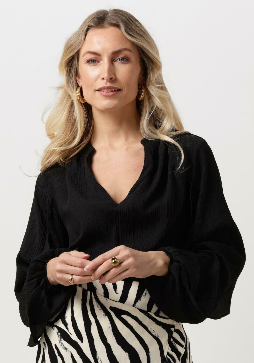 REFINED DEPARTMENT Dames Blouses Milaya Zwart