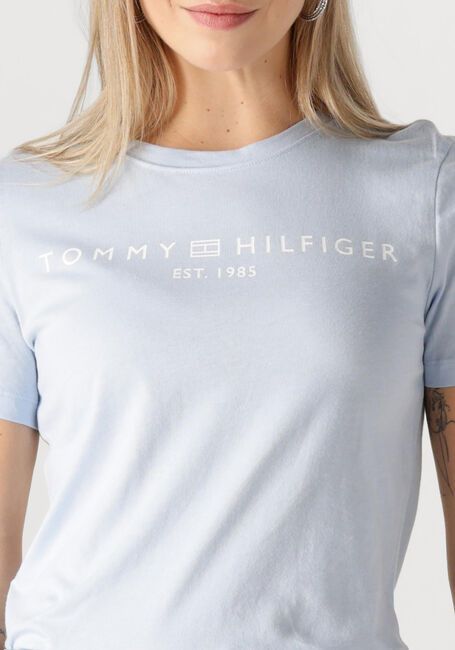 Lichtblauwe TOMMY HILFIGER T-shirt REG CORP LOGO - large
