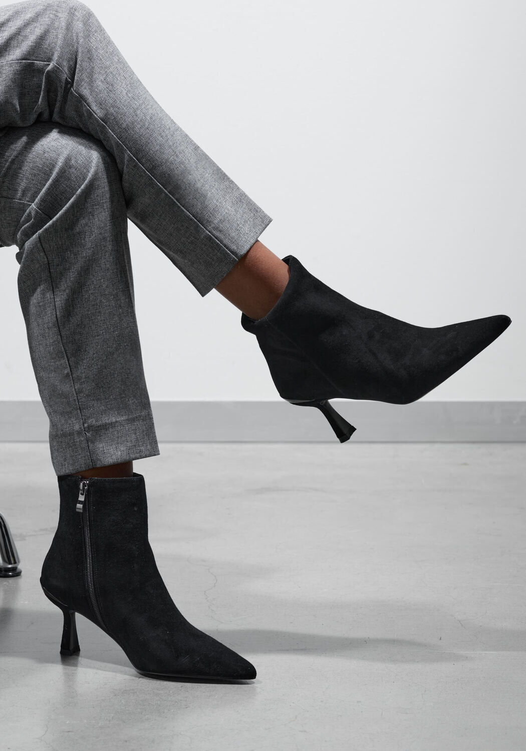 Zwarte STEFANO LAURAN Enkellaarsjes BOTIN - medium