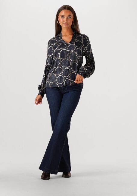 Zwarte SUMMUM Blouses TOP ALL OVER PRINT - large