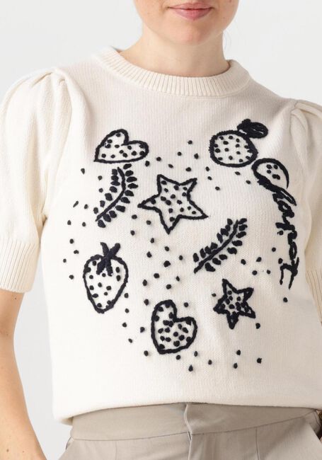 Witte FABIENNE CHAPOT Trui EDO SHORT SLEEVE PULLOVER - large