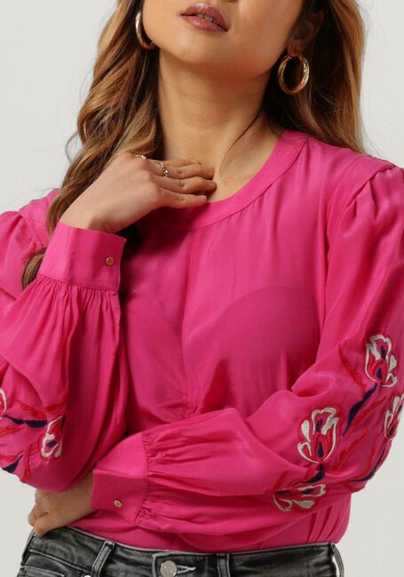 Roze SCOTCH & SODA Blouse RUCHED WAIST BLOUSE WITH EXTENDED SHOULDER - large