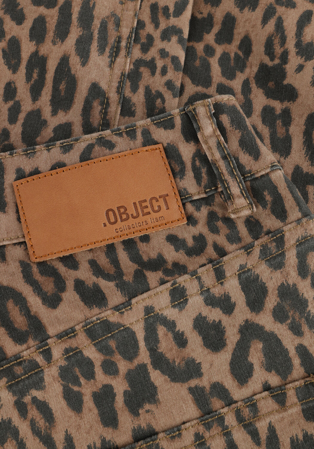 Bruine OBJECT Wide jeans OBJSENI MOJI HW JEANS - large