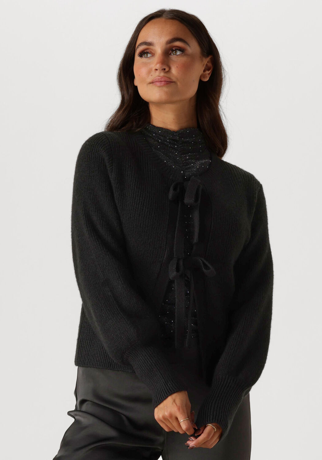 NEO NOIR Dames Truien & Vesten Muscado Knit Cardigan Zwart