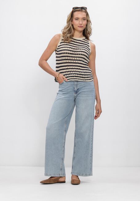 Donkerblauwe MODSTR&Ouml;M Tops & T-shirts VESTERMD STRIPE TOP - large