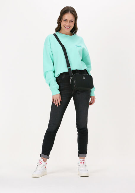 Mint TOMMY JEANS Sweater TJW CROP TOMMY SIGNATURE CREW - large