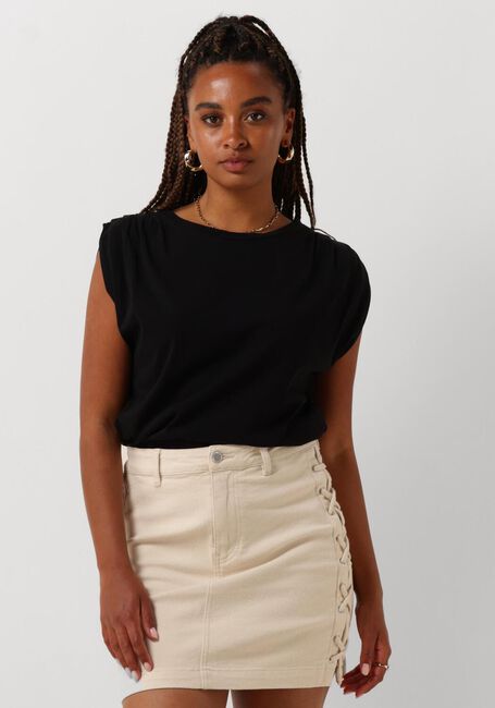 Zwarte CATWALK JUNKIE Top PLEATED SHOULDER TOP - large