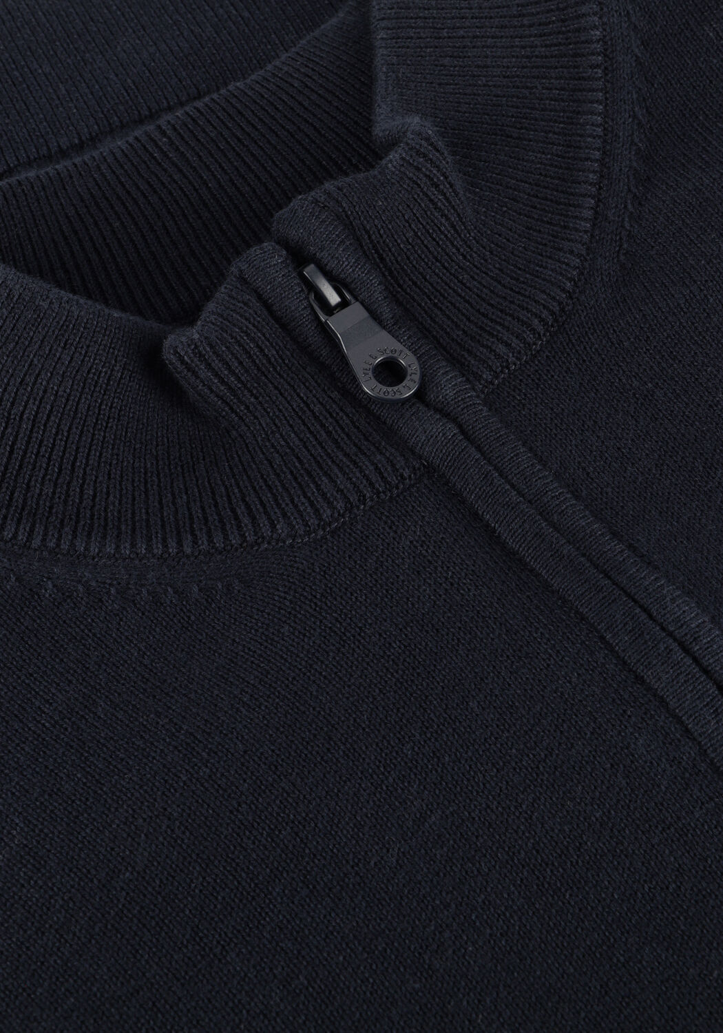 Donkerblauwe LYLE & SCOTT Trui 1/4 ZIP JUMPER - large