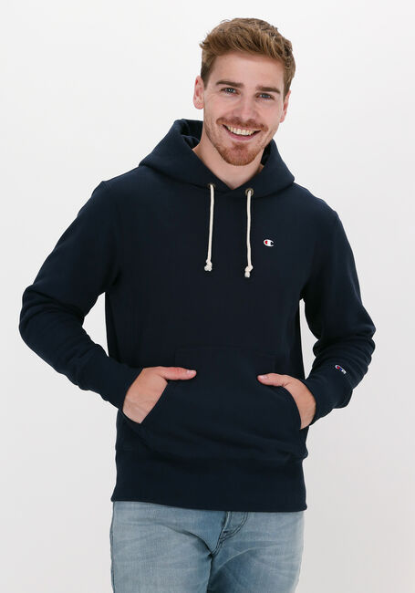 Donkerblauwe CHAMPION Sweater REVERSE WEAVE HOODIE - large