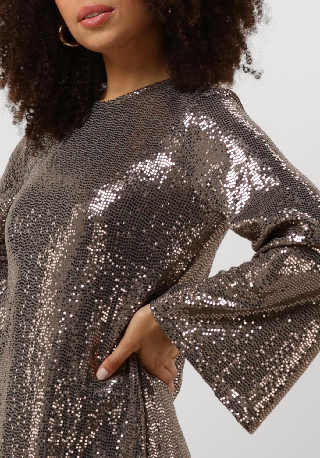 ANA ALCAZAR Dames Jurken Dress Wide Sleeves Zilver