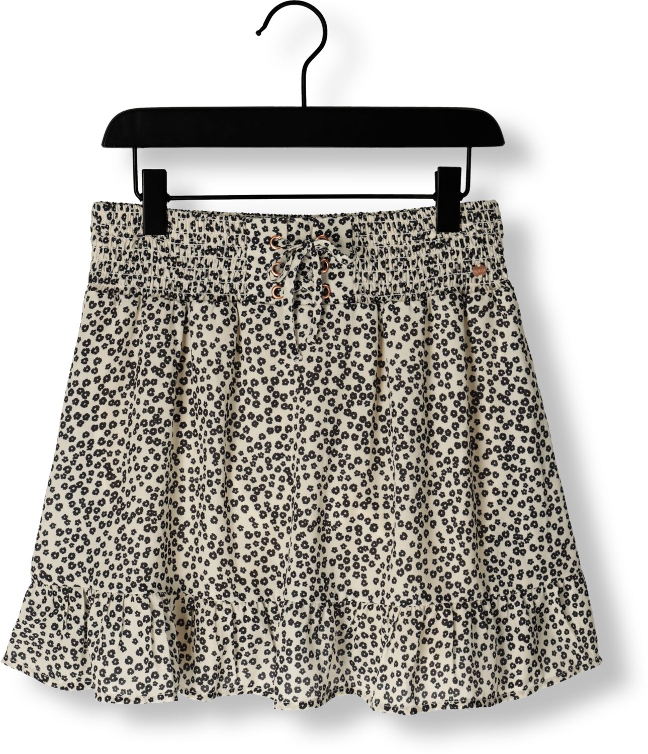 NoBell rok Ninez met all over print en volant ivoor zwart Wit Meisjes Gerecycled polyester 122 128