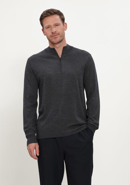 Antraciet STEFANO LAURAN Trui HALF ZIP ANDERS - large