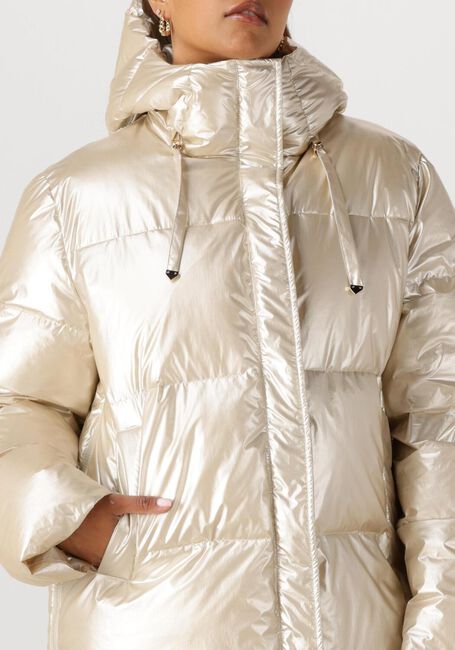 Gouden NUKUS Gewatteerde jas TESSIE COAT METALLIC - large