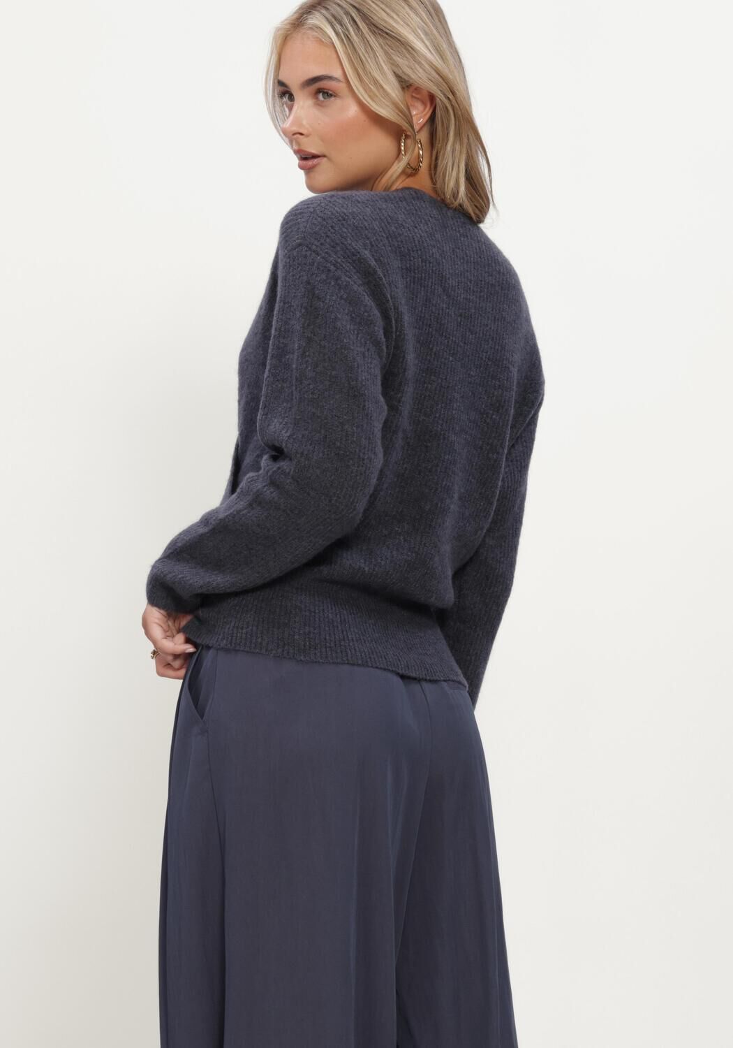 Donkergrijze MSCH COPENHAGEN Trui MSCHBONDIE HOPE V PULLOVER - large