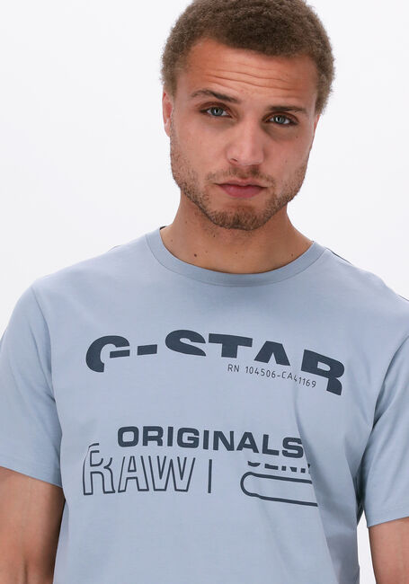 Lichtblauwe G-STAR RAW T-shirt ORIGINALS R T - large