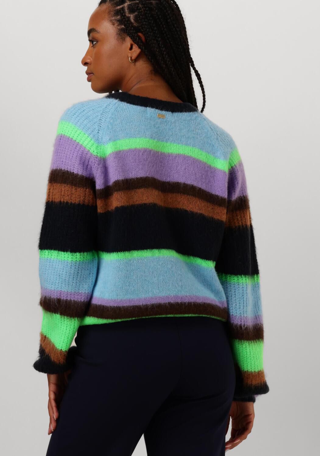 POM AMSTERDAM Dames Truien & Vesten Pullover Brushed Stripes Multi